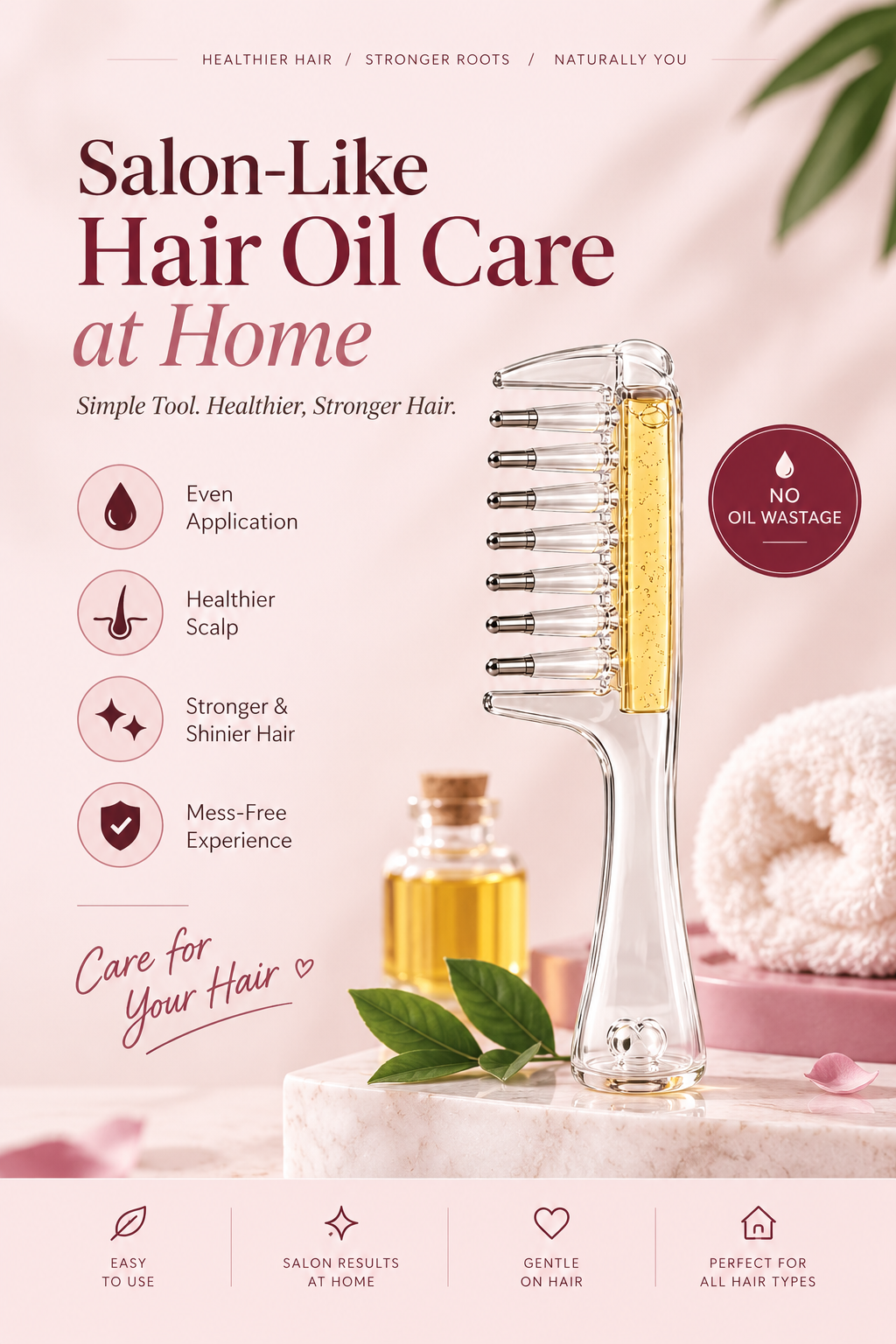 GILTnCO Hair Oil Applicator Comb