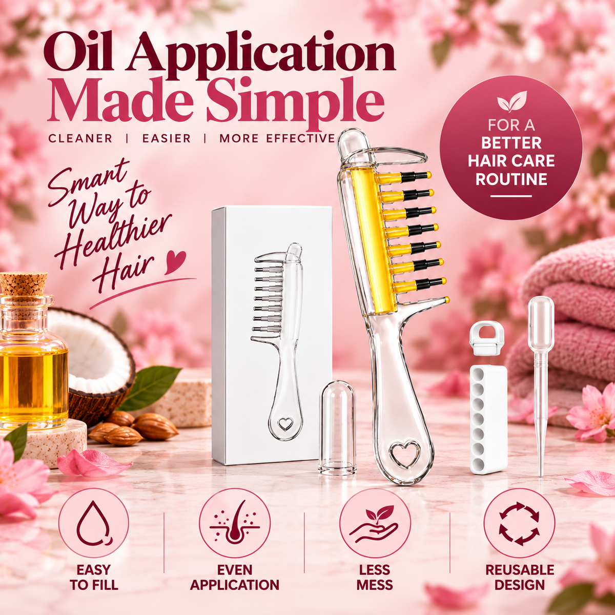 GILTnCO Hair Oil Applicator Comb
